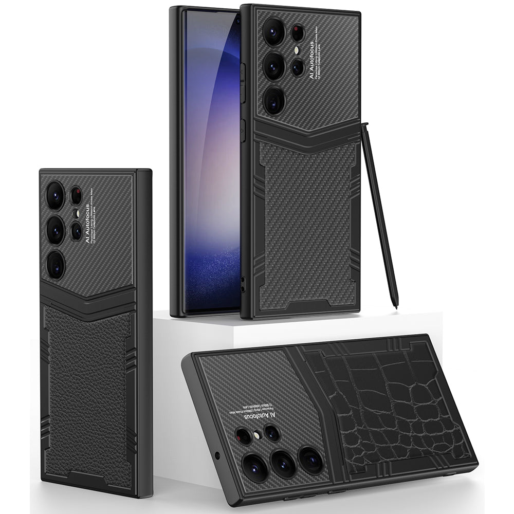 Samsung S24 Ultra Shockproof Leather Back Cover & Case Samsung S24 Ultra Shockproof Leather Back Cover & Case