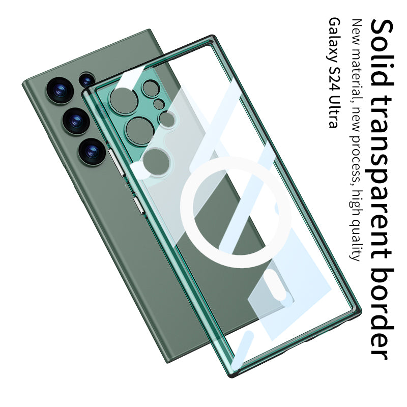 Galaxy S24 Ultra Transparent MagSafe Case -Green Galaxy S24 Ultra Transparent MagSafe Case -Green