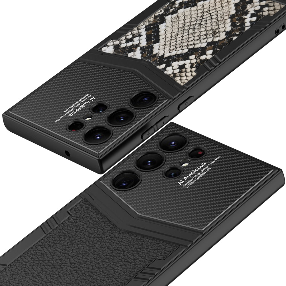 Samsung S24 Ultra Shockproof Leather Back Cover & Case With Wireless Charging And Camera Protection-lens protector Samsung S24 Ultra Shockproof Leather Back Cover & Case With Wireless Charging And Camera Protection-lens protector