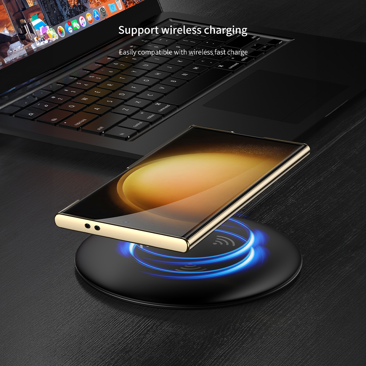 Samsung S23 Ultra Wireless Charging Leather Case With kickstand Samsung S23 Ultra Wireless Charging Leather Case With kickstand