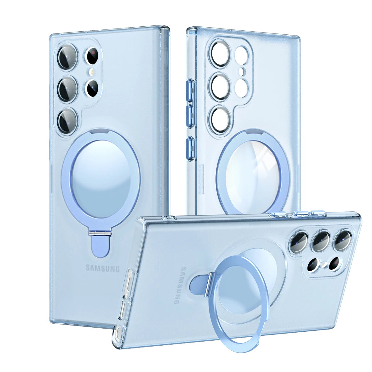 Samsung S23 Ultra Translucent Wireless Back Cover-Blue Color Samsung S23 Ultra Translucent Wireless Back Cover-Blue Color