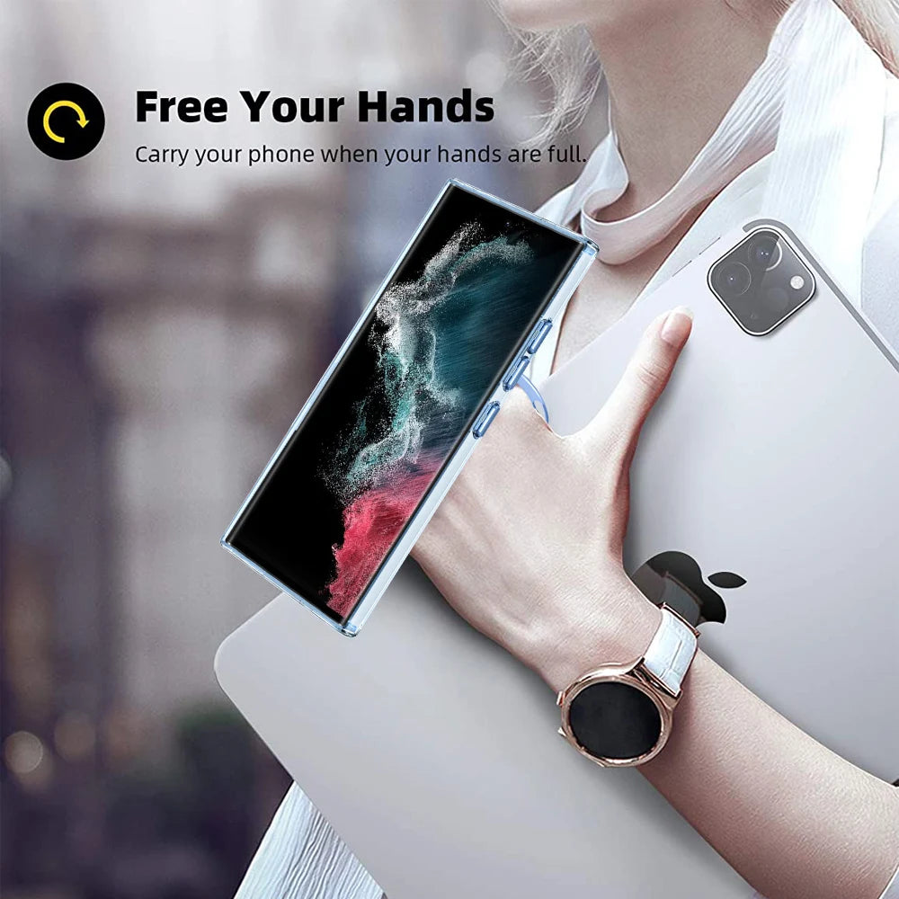 Samsung S23 Ultra Ring Bracket Back Cover With Wireless Charging Samsung S23 Ultra Ring Bracket Back Cover With Wireless Charging