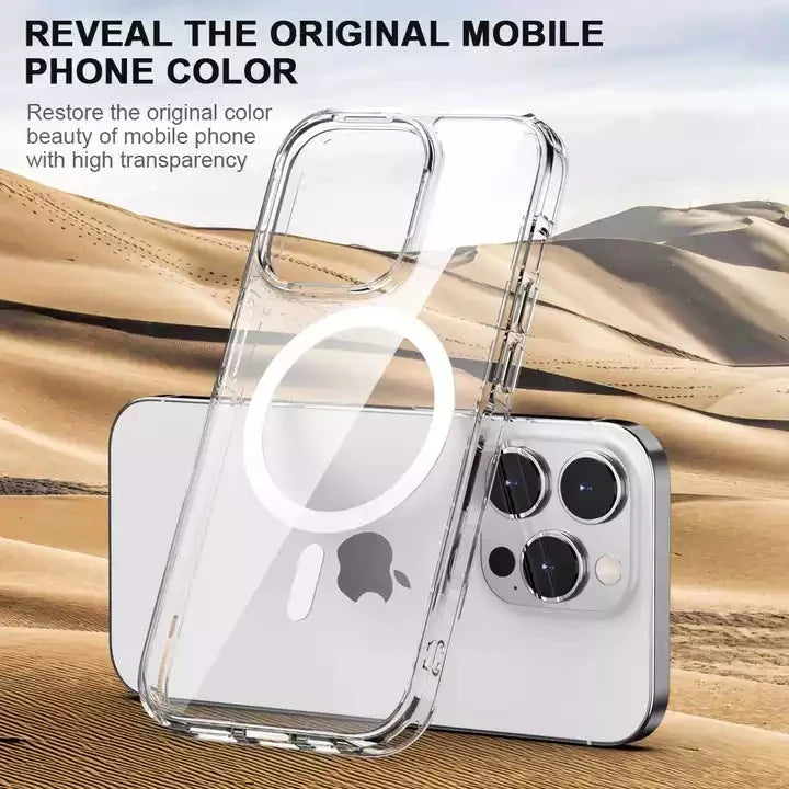 Anti Yellow iPhone MagSafe Transparent Back Cover - Bharatcase Anti Yellow iPhone MagSafe Transparent Back Cover - Bharatcase