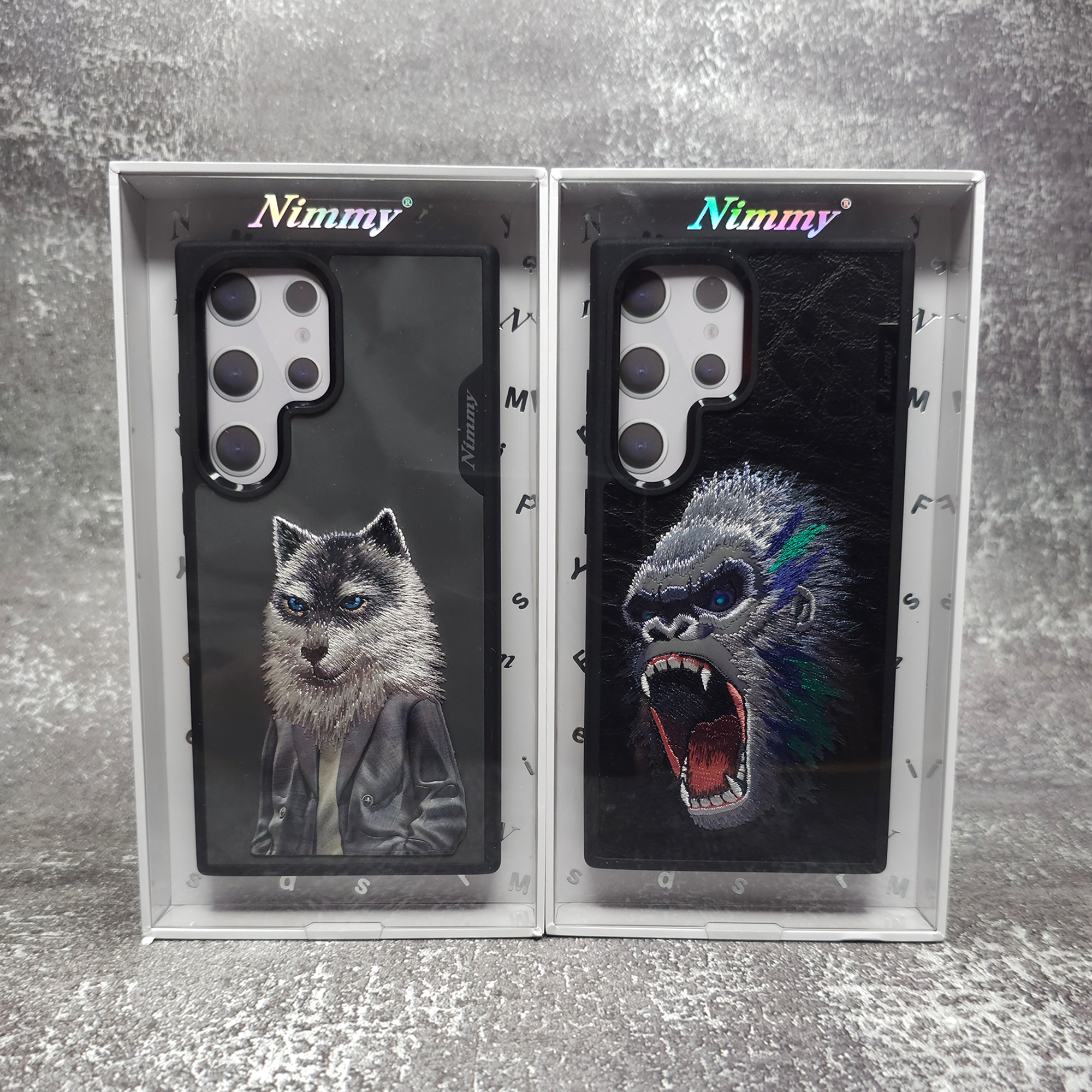 Original Nimmy 3D Samsung S24 Ultra Back Cover & Case - Wolf, Gorilla, Tiger, Panda, and Bear Variants Original Nimmy 3D Samsung S24 Ultra Back Cover & Case - Wolf, Gorilla, Tiger, Panda, and Bear Variants
