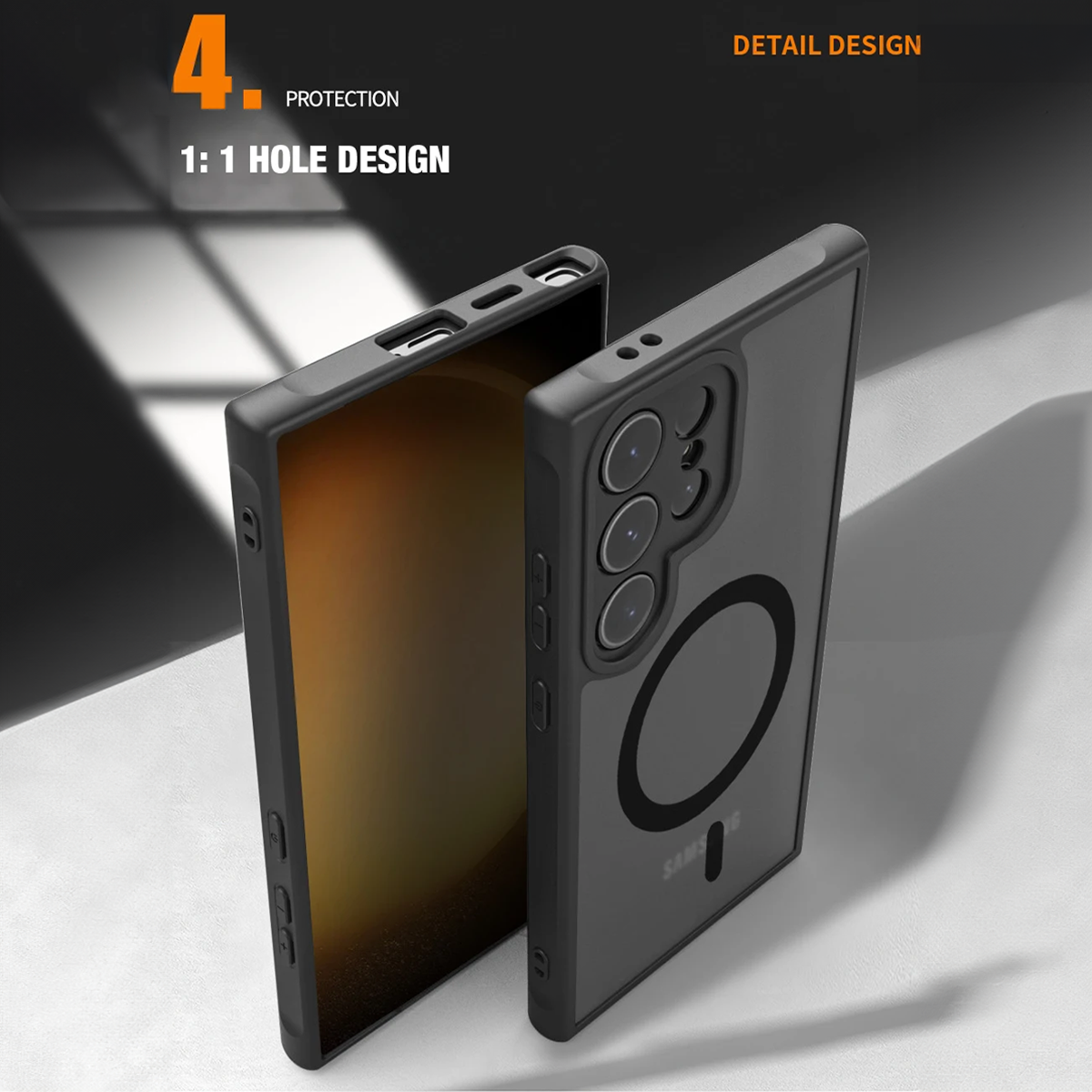 Samsung S24 Ultra Back Cover With Magnetic  and Camera Protection Samsung S24 Ultra Back Cover With Magnetic  and Camera Protection