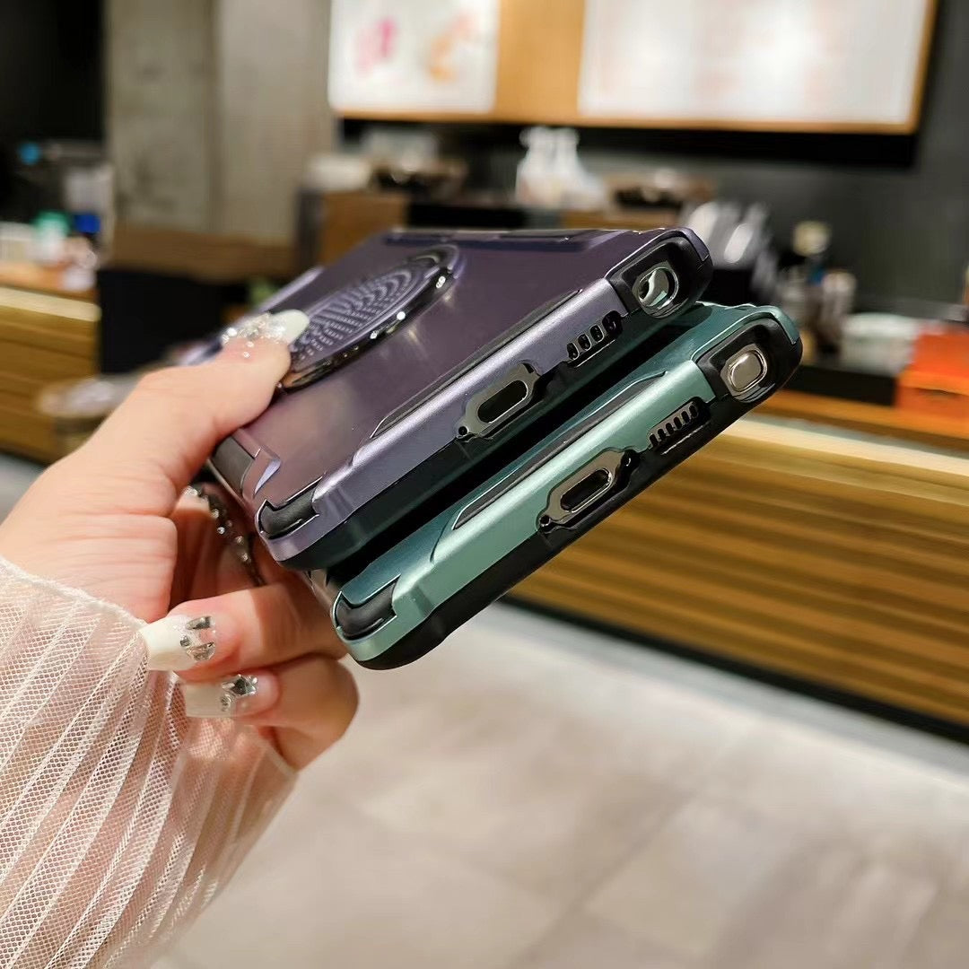 Samsung S23 Ultra Shockproof Back Cover Invisible Stand-Green-Color Samsung S23 Ultra Shockproof Back Cover Invisible Stand-Green-Color