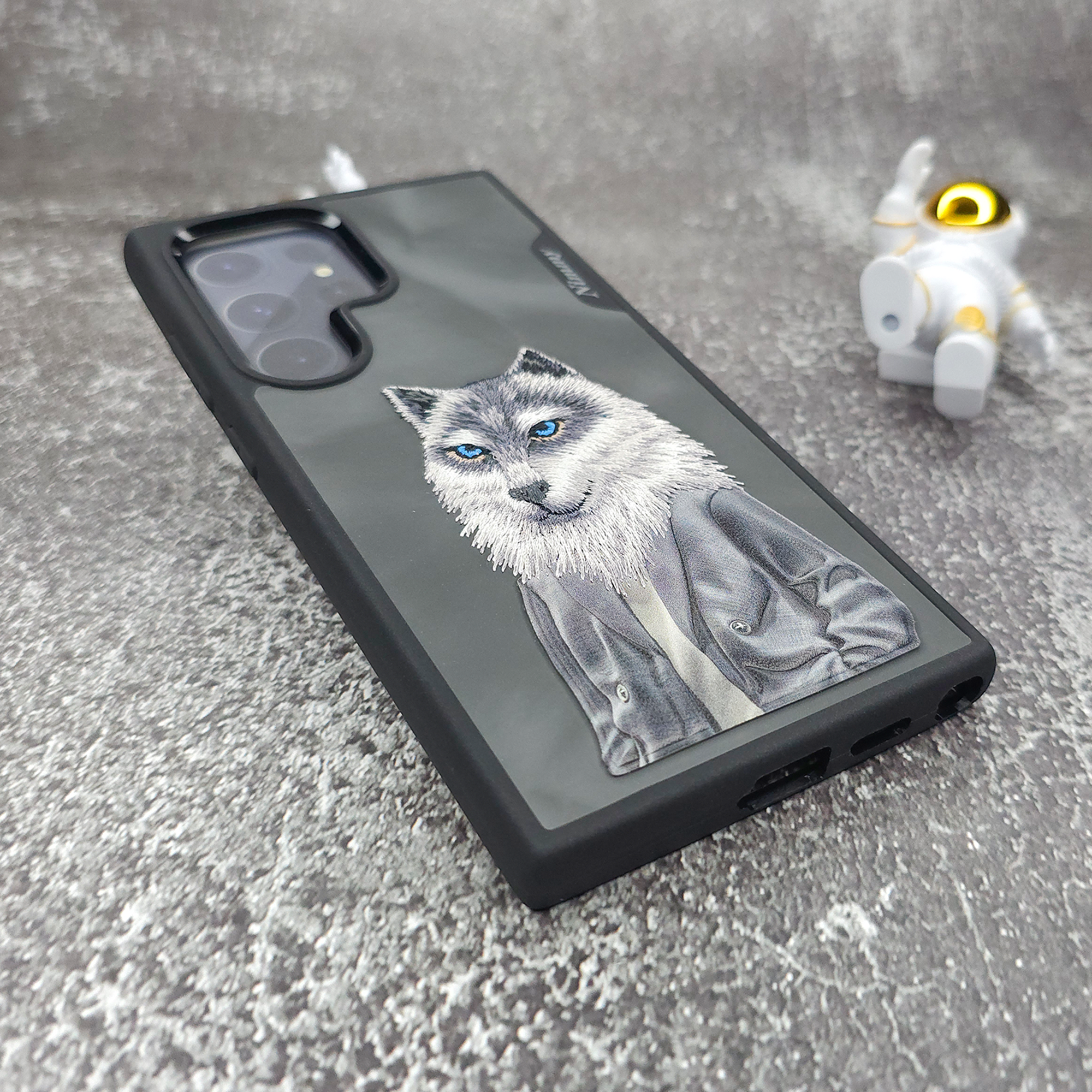 Samsung S24 Ultra Back Cover with 3D Nimmy Print- Wolf Variant   Samsung S24 Ultra Back Cover with 3D Nimmy Print- Wolf Variant