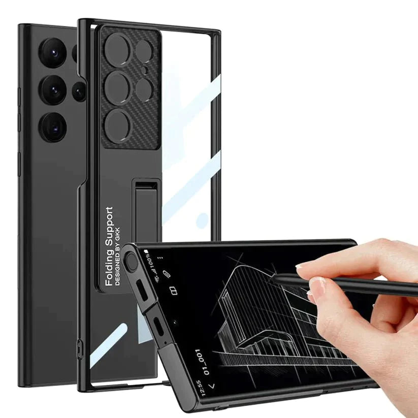 S23 Ultra Thin Back Cover With Invisible Bracket -Black S23 Ultra Thin Back Cover With Invisible Bracket -Black