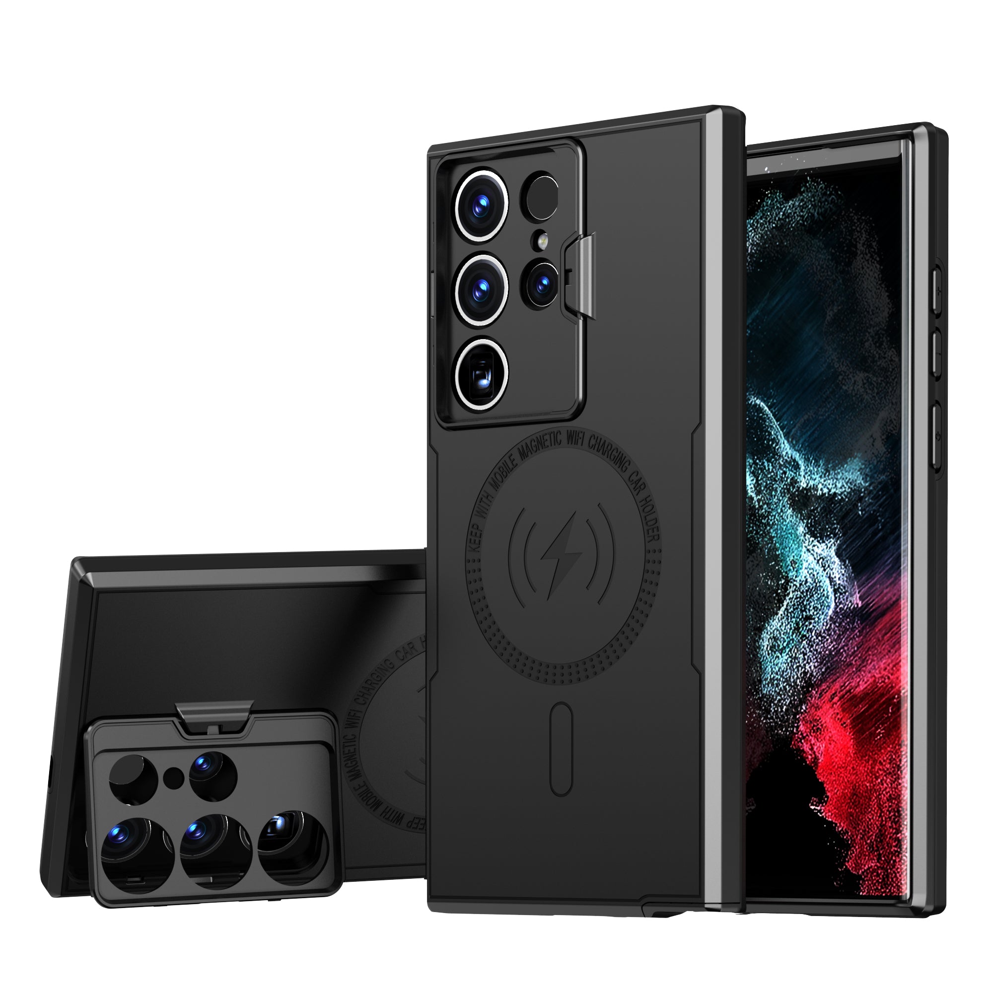 Samsung S23 Ultra Shockproof Back Cover With Camera Bracket Samsung S23 Ultra Shockproof Back Cover With Camera Bracket