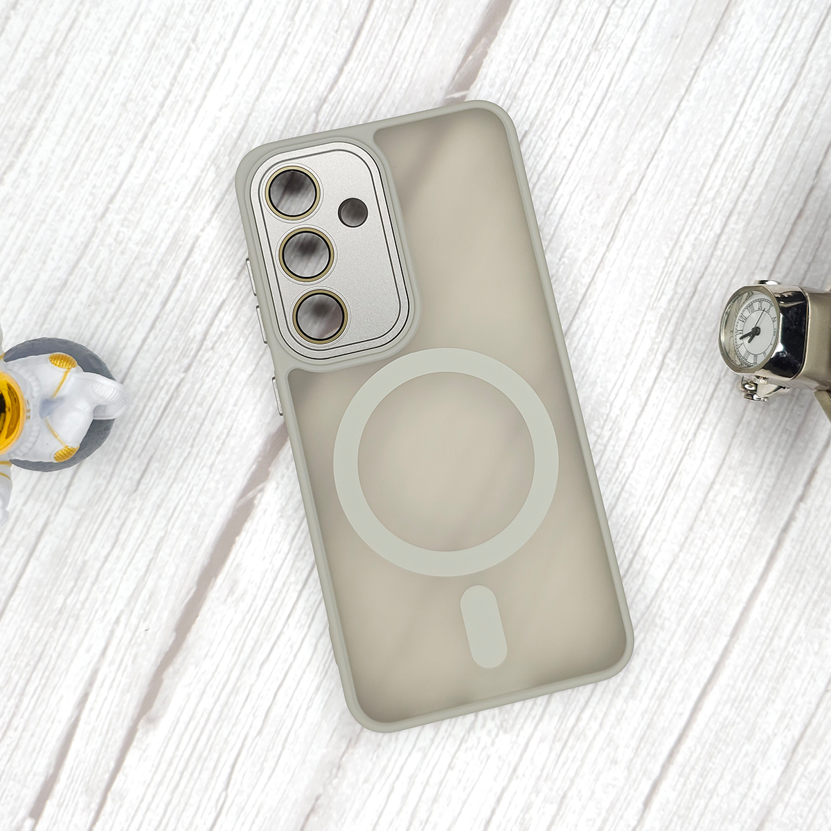 Samsung S24 Back Cover With Wireless Charging And Camera Lens Protection-gray-colour Samsung S24 Back Cover With Wireless Charging And Camera Lens Protection-gray-colour