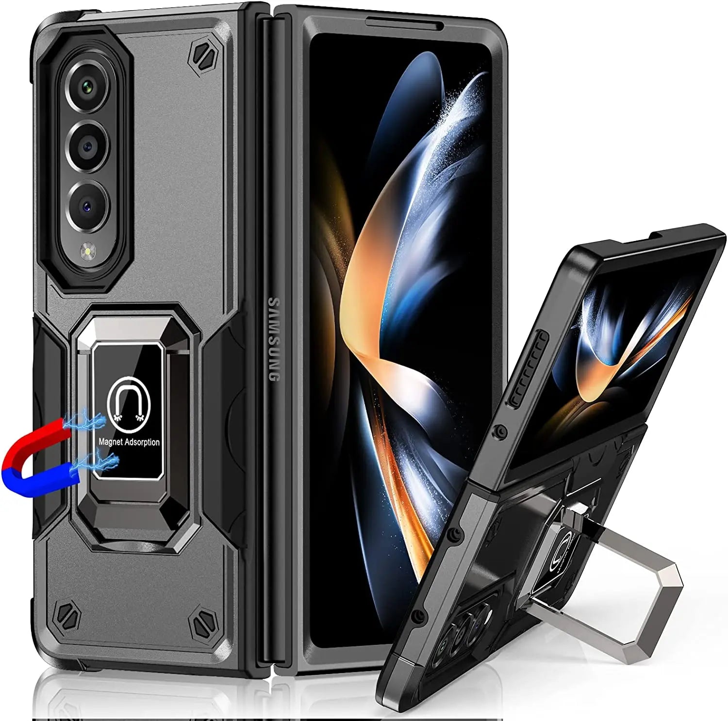 Samsung Z fold 5 Back Cover with Invisible Stand Samsung Z fold 5 Back Cover with Invisible Stand