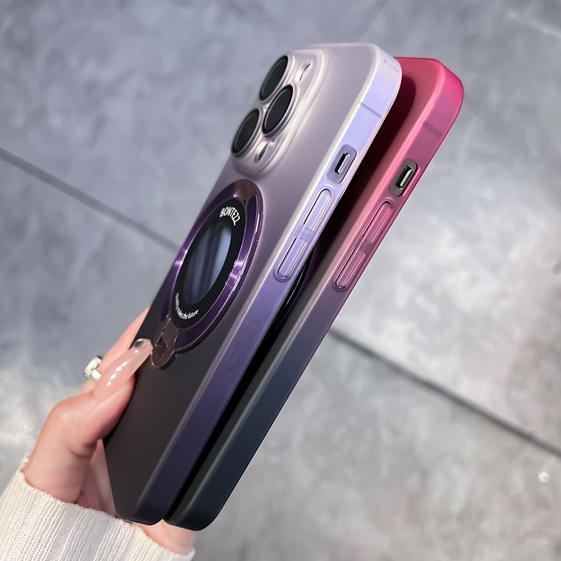 iPhone 13 Anti Yellow Back Cover With Invisible Kickstand, MagSafe Wireless Charging - White Color - Bharatcase iPhone 13 Anti Yellow Back Cover With Invisible Kickstand, MagSafe Wireless Charging - White Color - Bharatcase