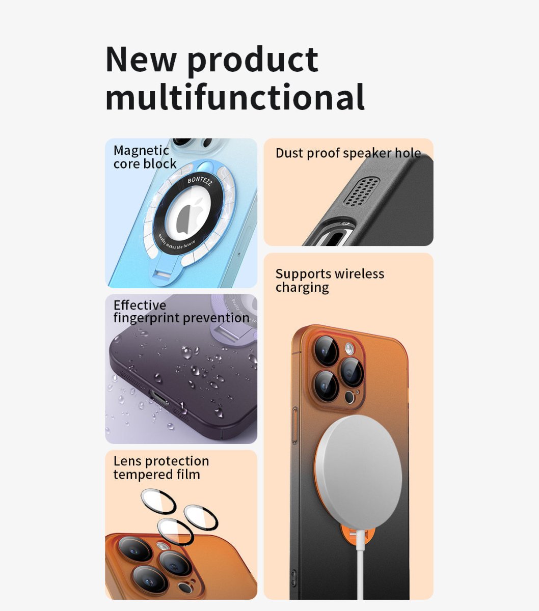 iPhone 13 Anti Yellow Back Cover With Invisible Kickstand, MagSafe Wireless Charging - White Color - Bharatcase iPhone 13 Anti Yellow Back Cover With Invisible Kickstand, MagSafe Wireless Charging - White Color - Bharatcase