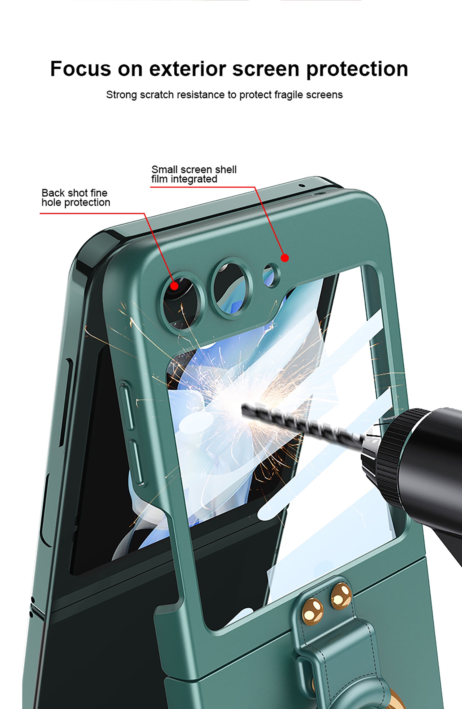 Galaxy Z Flip 5 Front Glass Back Case