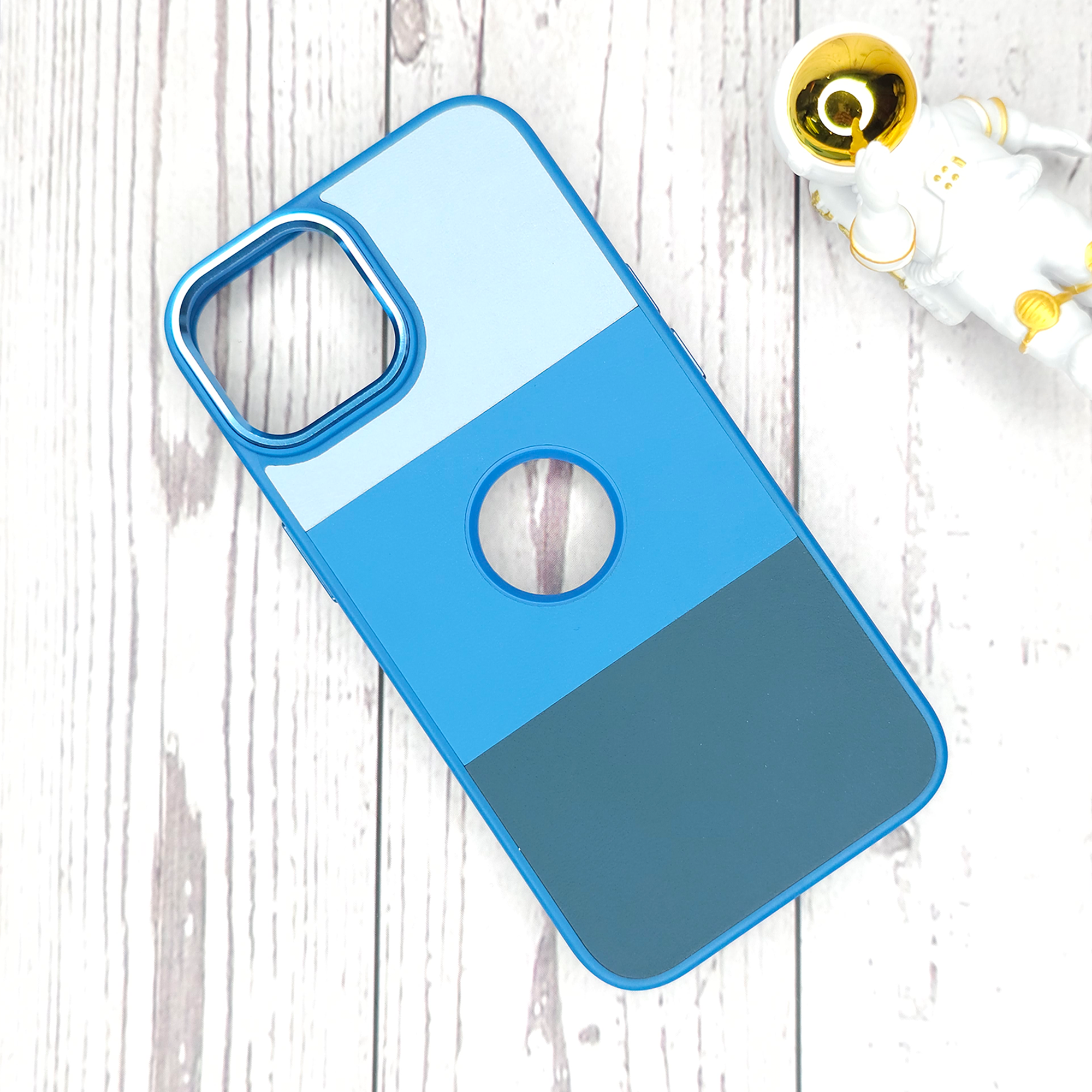 iPhone 15 Plus Leather cover-Blue