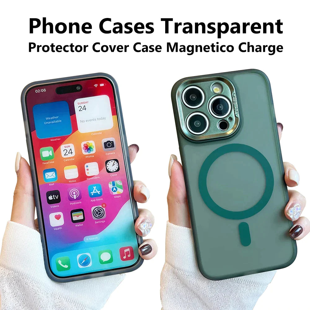 iPhone 15 Pro frosted back cover-magsafe