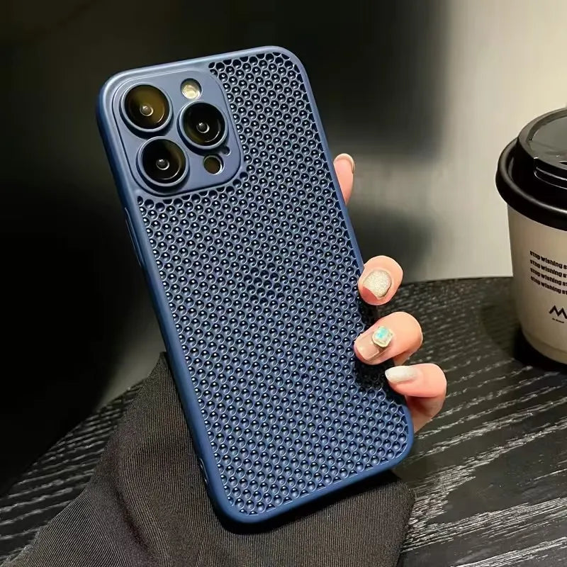Heat Dissipation iPhone 15 Pro Back Cover with Camera Lens Protection – Bharatcase Heat Dissipation iPhone 15 Pro Back Cover with Camera Lens Protection – Bharatcase
