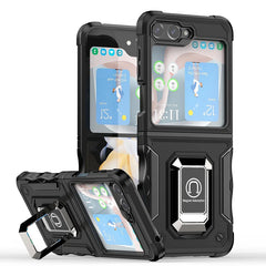 galaxy z Flip 5 Stand Case-black