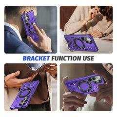 Samsung S24 Ultra Armor Back Cover With Wireless Charging And Rotation Bracket 