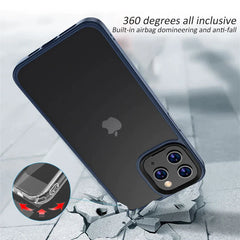 iPhone 14 Series Translucent Back Cover with shockproof drop protection 