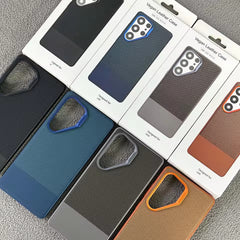Samsung Galaxy S25 Ultra Dual Pattern Leather Back Cover & Case