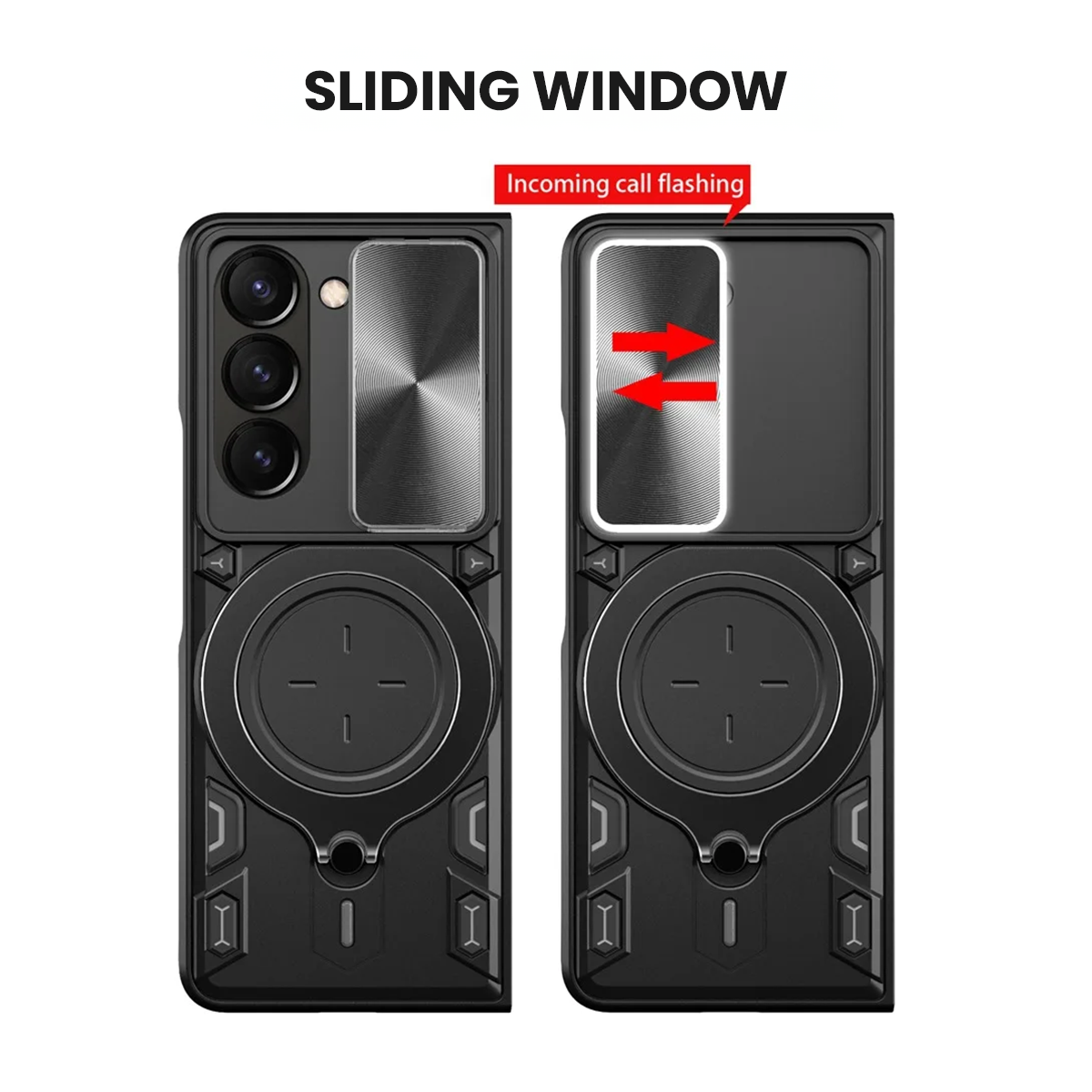 Samsung Z Fold 5 Sliding Camera Window Back Cover 