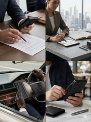 Samsung Galaxy Fold 6 Back Cover & Case With Tempered Glass And S Pen And Hinge Protection - Black Color