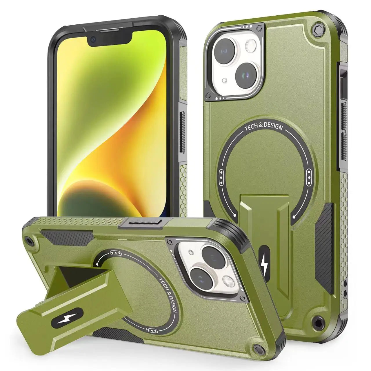 iPhone 15 Plus Back Cover With MagSafe Charging And Invisible Stand – Bharatcase iPhone 15 Plus Back Cover With MagSafe Charging And Invisible Stand – Bharatcase