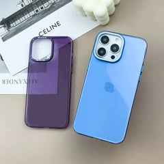 iPhone Anti Yellow Glass Finish Transparent Color Back Cover - Bharatcase