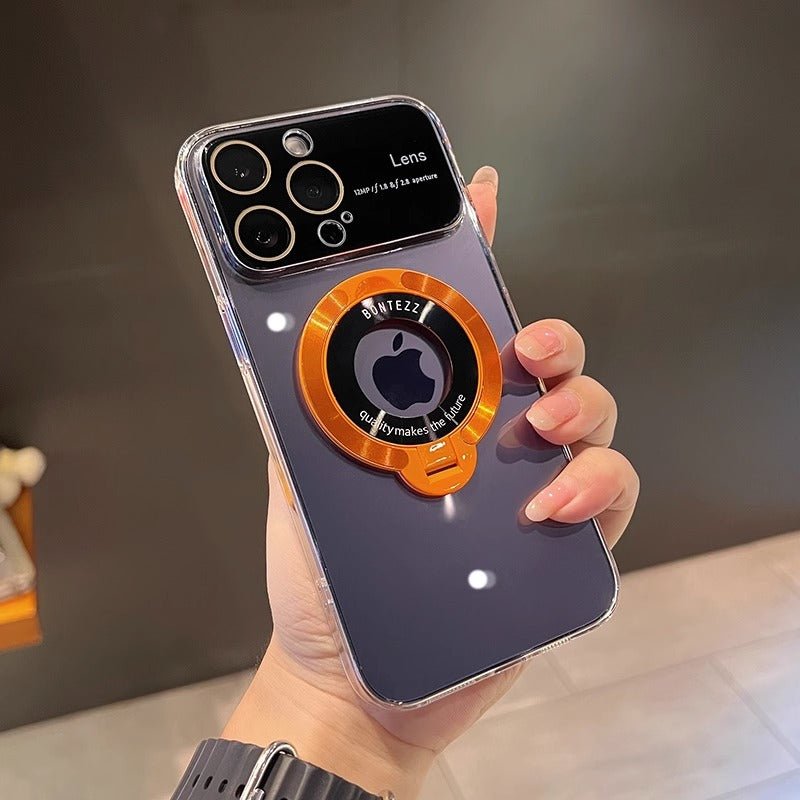 iPhone 15 Plus Magsafe Transparent Cover-orange
