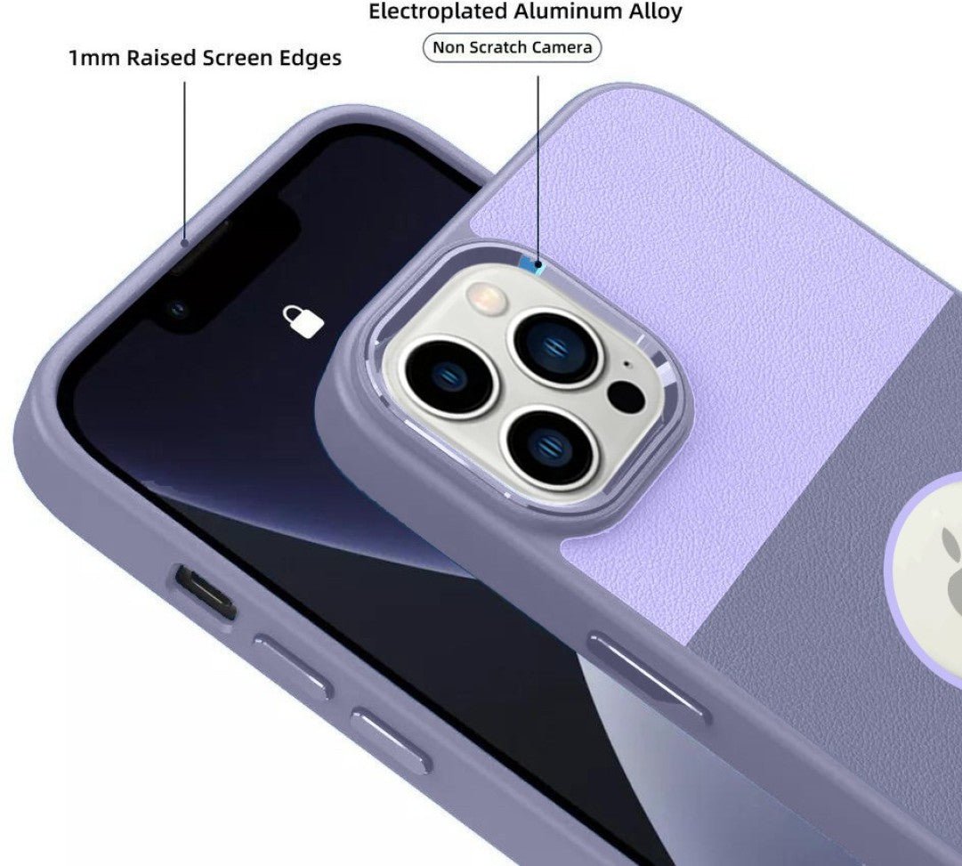 iPhone 15 Plus Camera Protection leather Cover