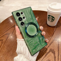 S23 Ultra Wireless Charging Cover-Green Color