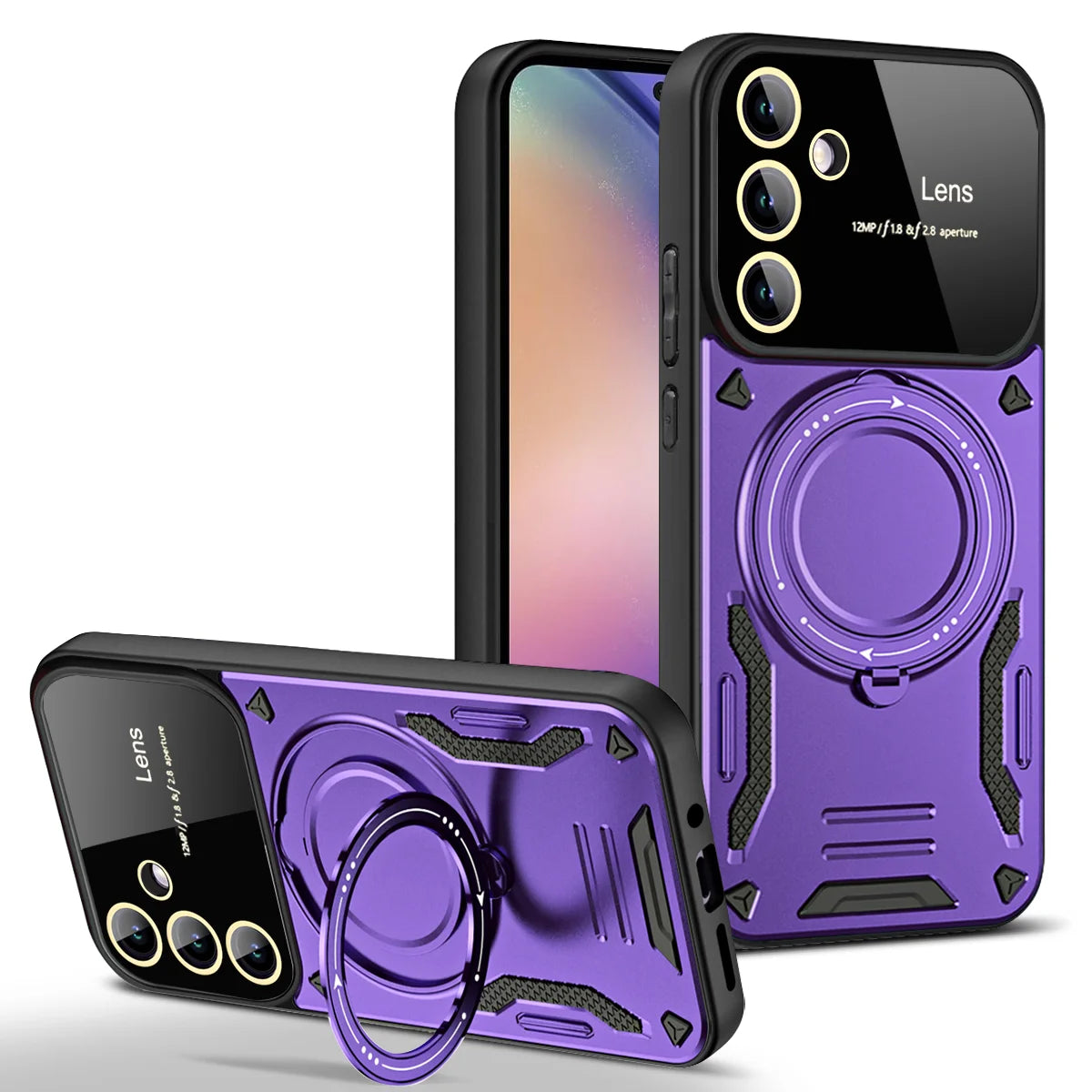 S24 Plus  Wireless Charging Case With Rotating Stand