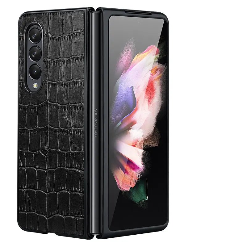 Samsung Galaxy Z Fold 4 Leather Luxury Back Cover-Camera-Protection