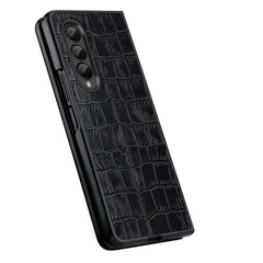 Samsung Galaxy Z Fold 4 Leather Luxury Back Cover-Lens Protection