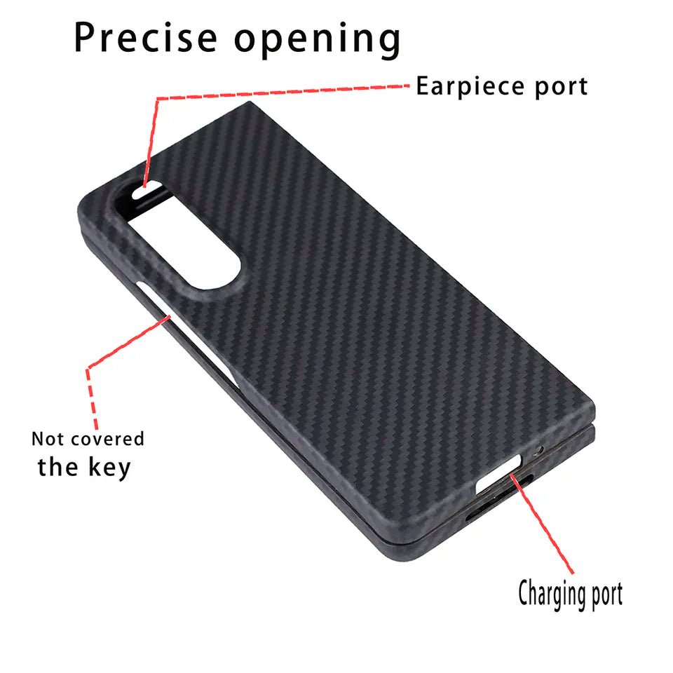 Galaxy Z Fold 4 Back Cover with Carbon Fiber - Bharatcase