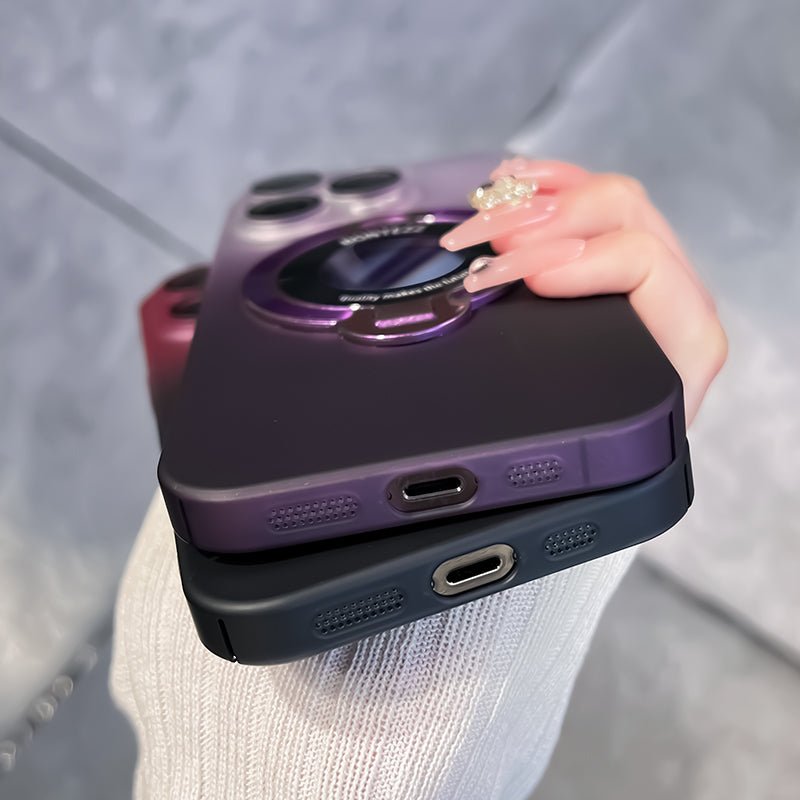 iPhone 13 Anti Yellow Back Cover With Invisible Kickstand, MagSafe Wireless Charging - Purple Color - Bharatcase