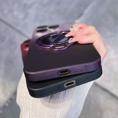 iPhone 13 Anti Yellow Back Cover With Invisible Kickstand, MagSafe Wireless Charging - Purple Color - Bharatcase
