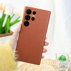 Samsung S22 Ultra Camera Protector Leather Case 