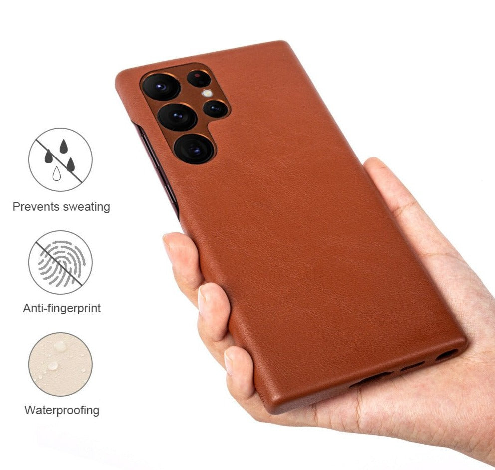 Luxury Leather Square Case For Samsung S23 in 2023